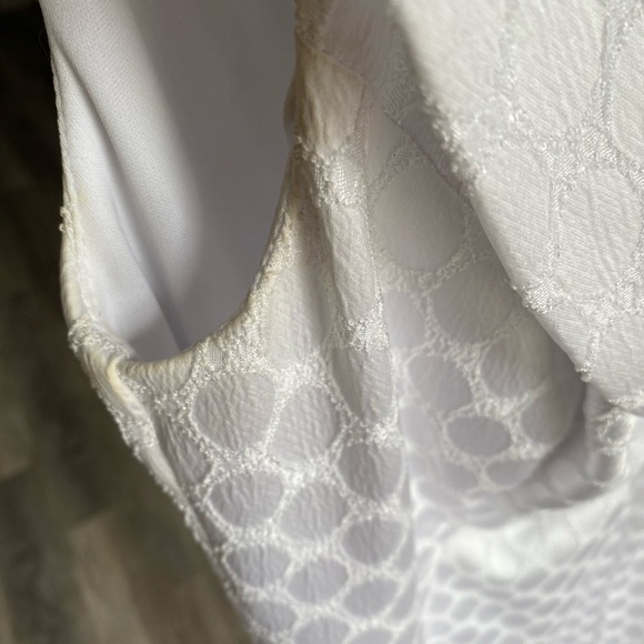 DRESS BARN Women’s Size 4 White Sleeveless Sheath Formal Cocktail Party Dress - Picture 11 of 13